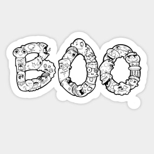 Doodle BOO Sticker